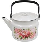 Чайник эмалированный 2л «Букет пионов» С-2710/4