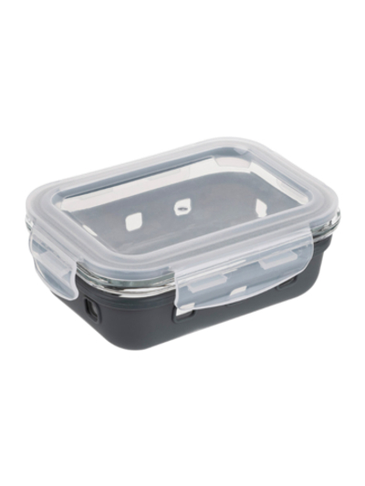 Контейнер MASSIMO, 370 мл, из жаропрочного стекла с крышкой с защёлками в силик подст 108338-SK