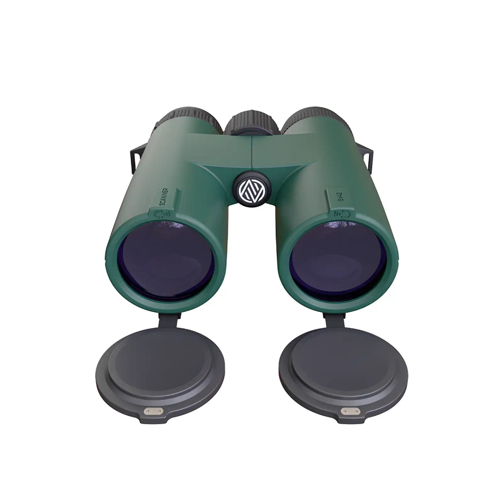 Бинокль Artelv Scanner 8x42, вид спереди с эмблемой
