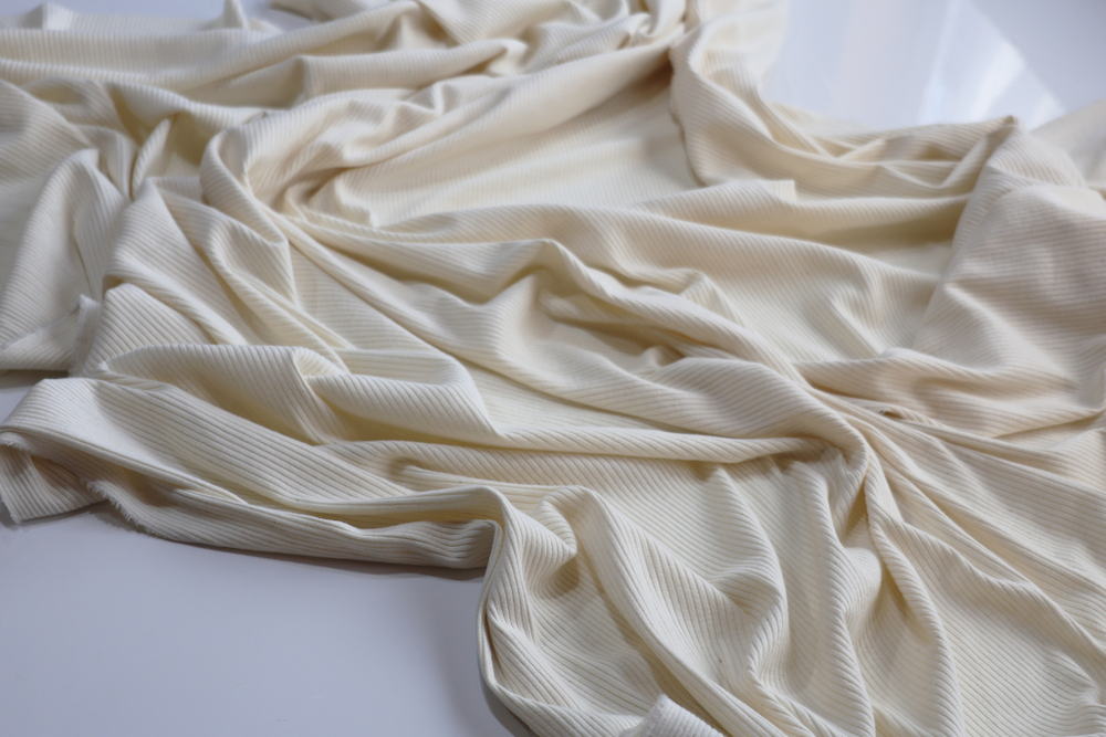 ЭКРЮ - Хлопковая Лапша с велюр-эффектом, компакт пенье (ОЗ86 Елена) (к1 мелкие посторонние включения, частично убираются)