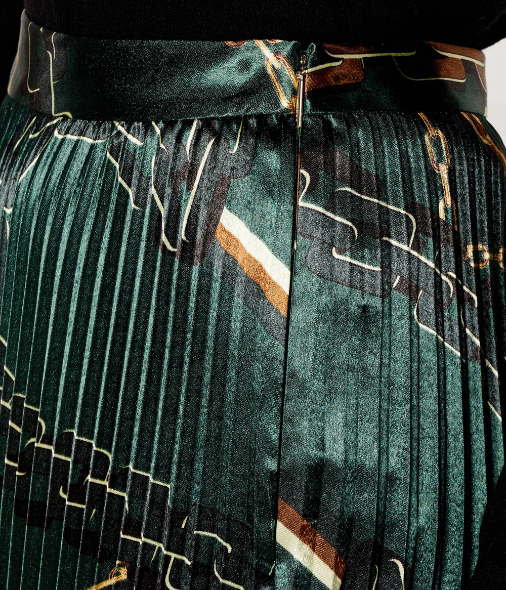 Сатиновая юбка Marc Cain - темно-зеленый (XC 71.14 W66)