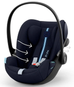Коляска Cybex Priam IV Rosegold complete Cloud G Ocean Blue Plus Base G 3 в 1 Leaf Green