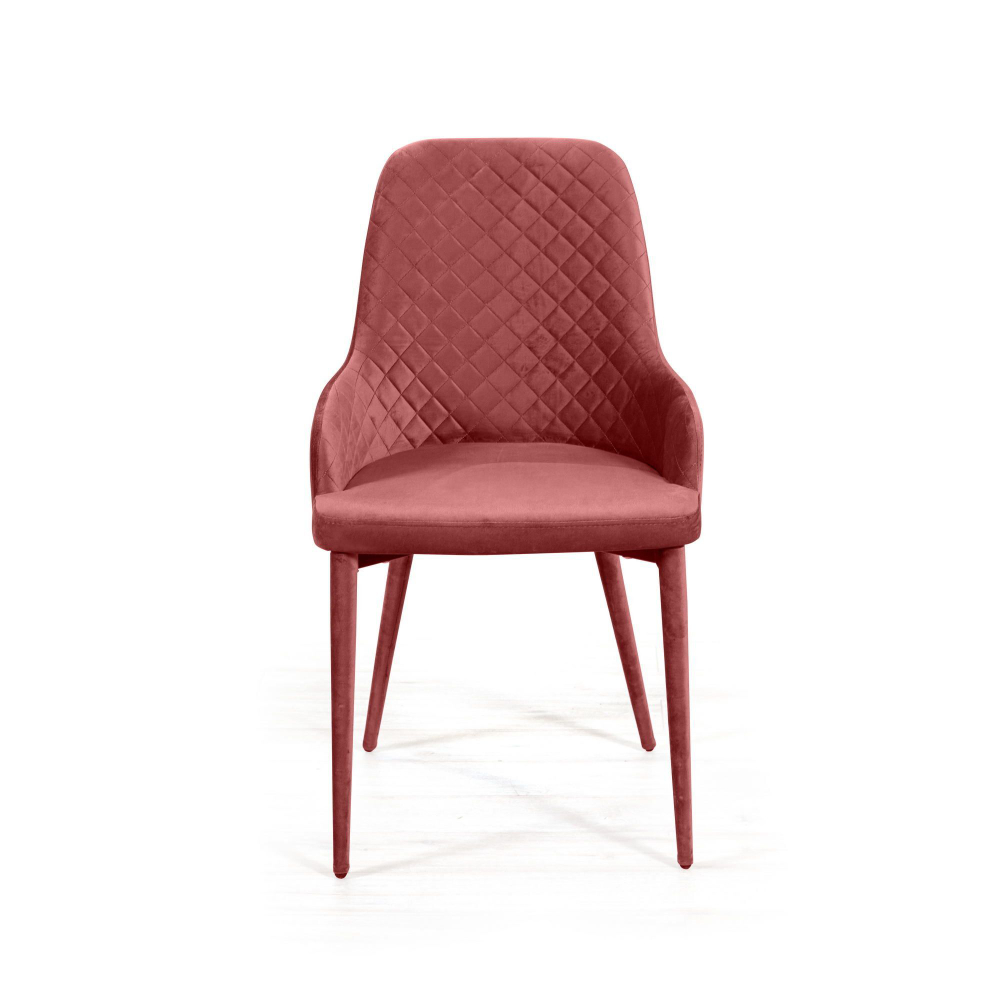 Стул Douglas ромб, бархат пудровый 15