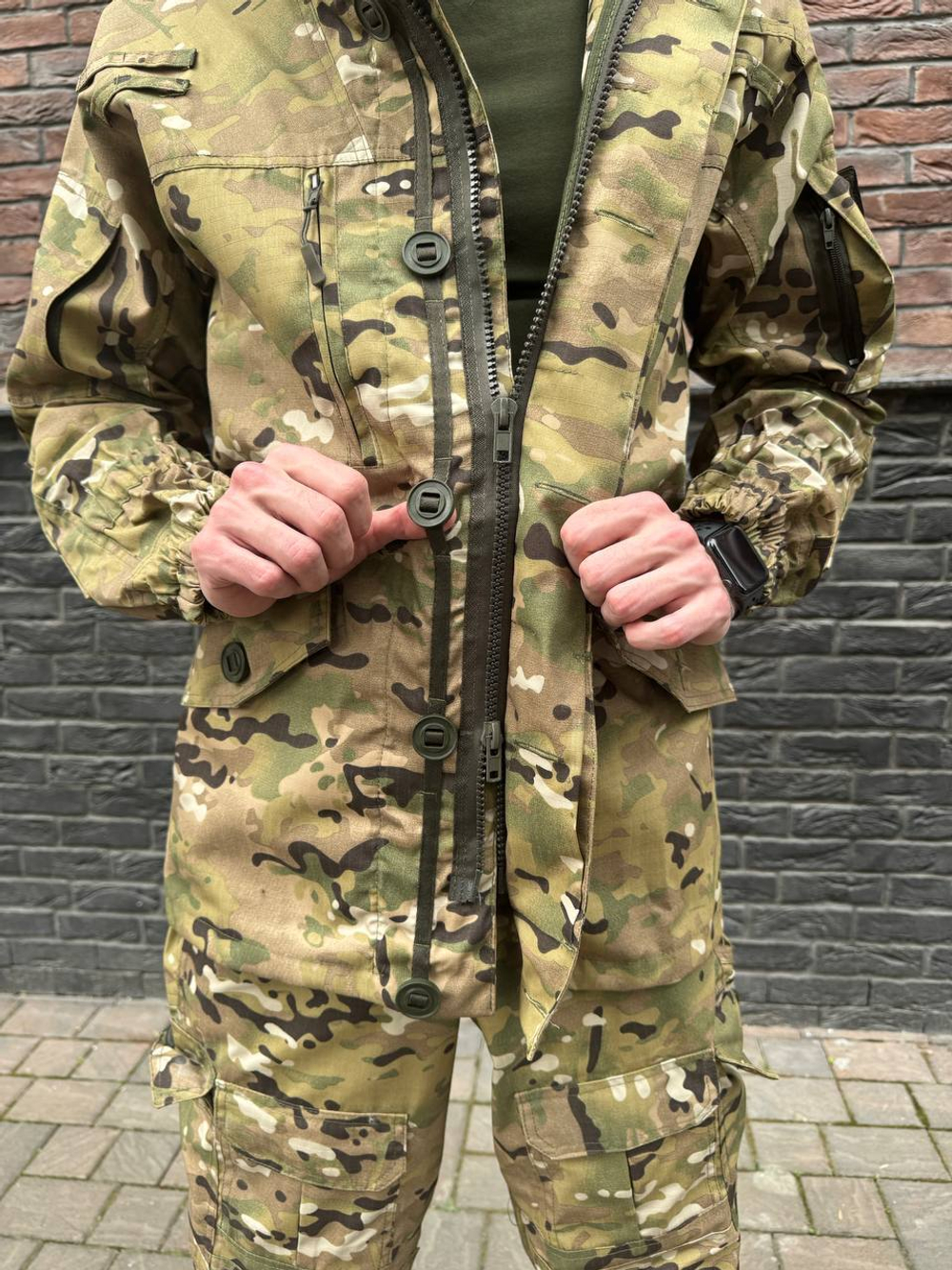 Тактический костюм горка с наколенниками и налокотниками мультикам