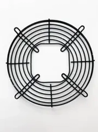 Решетка защитная для осевого вентилятора диаметром 200 мм, высота 25 мм, квадрат под двигатель 95 мм