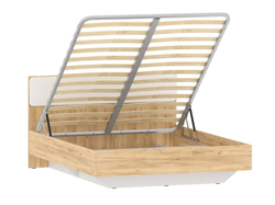 НМ 011.56 Кровать Оттавия Белый/Дуб золотой/Велюр Вивальди 1