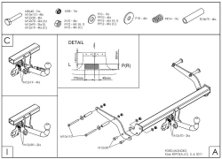 Фаркоп оцинкованный Galia F097C для Ford Mondeo седан/хетчбек 2000-2006(паспорт и сертификат в комплекте)(без электрики)