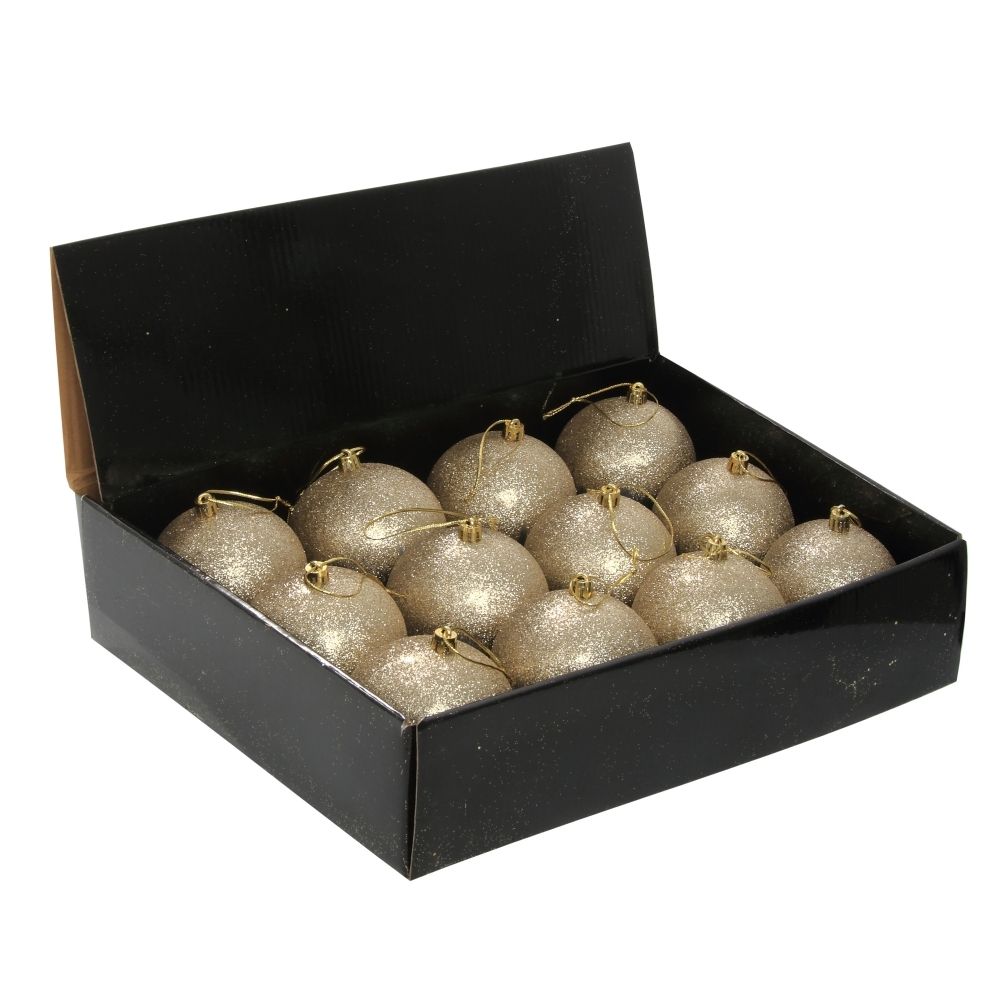 GAEM Набор из 12шт Украшение новогоднее Шар "Алмазная роскошь", D 8 см, L35 W27 H8,5 см