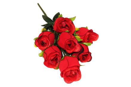 Букет бутонов роз бархат с блеском (в подрозетнике)