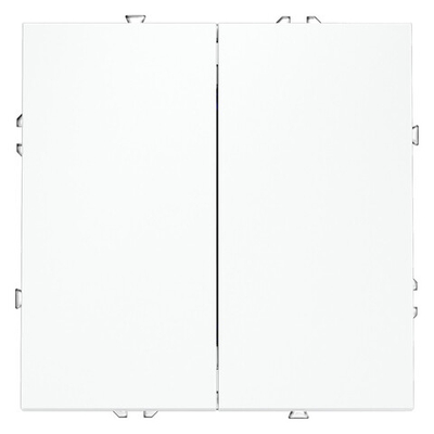 Проходной переключатель встраиваемый VOLTUM S70 двухклавишный 10А, (белый матовый)