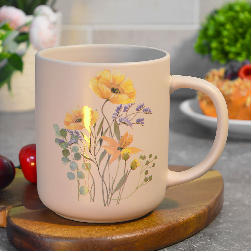 Кружка 360мл Цветочная фантазия 076171