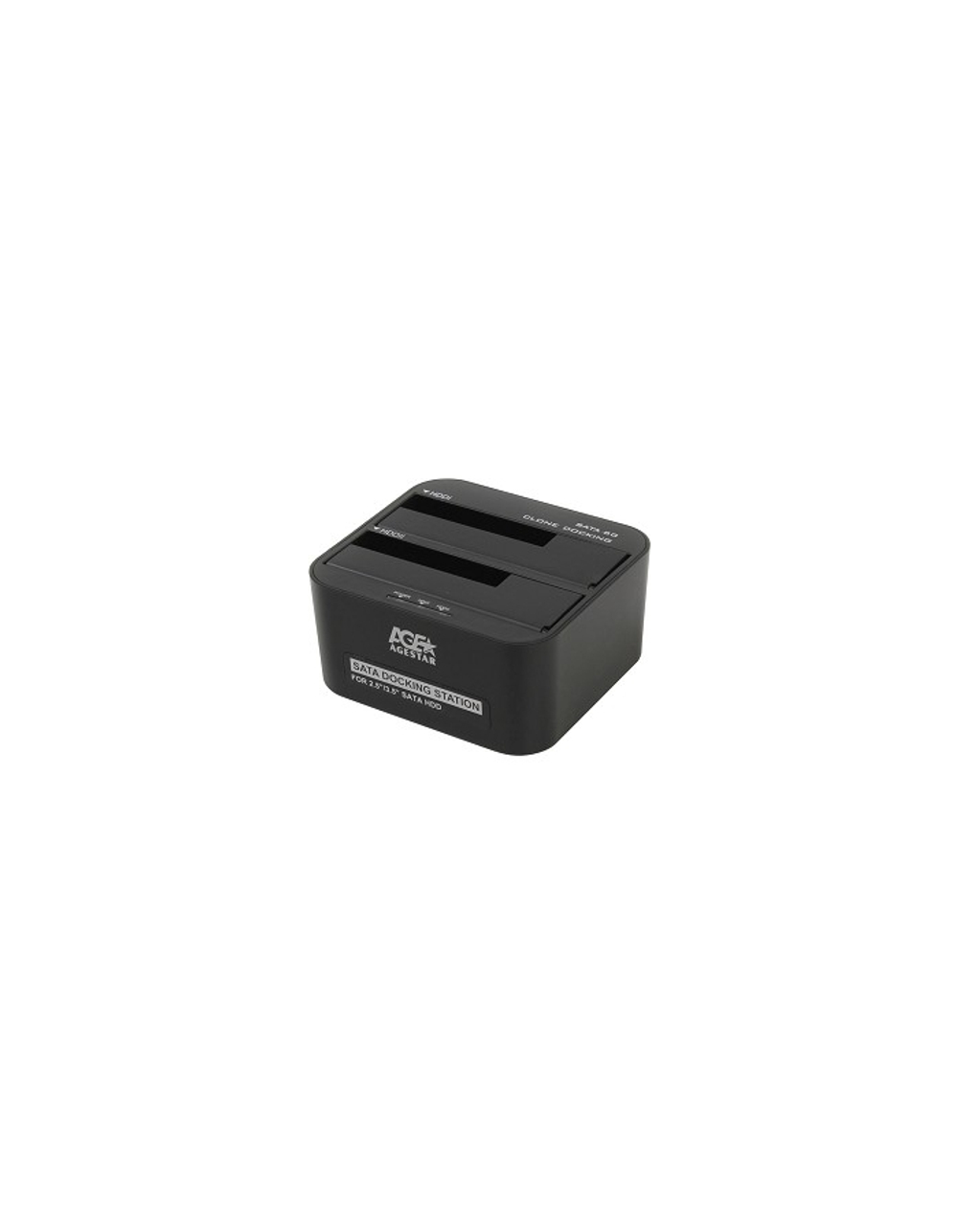 AgeStar Докстанция 2x2.5"/3.5" SATA HDD/SSD AgeStar 3UBT6-6G, USB3.0, пластик, черный, UASP