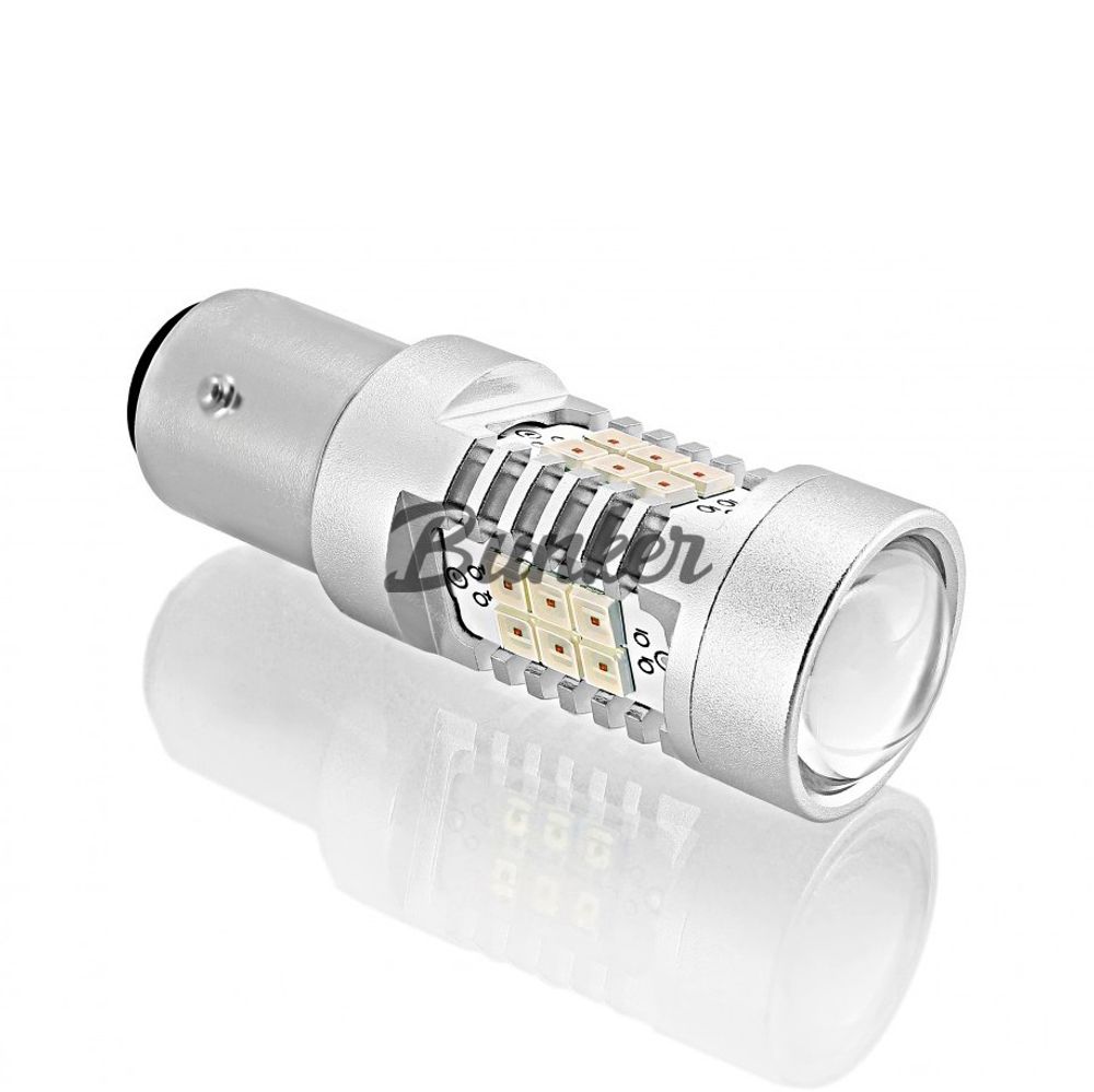 Светодиодная автомобильная LED лампа Sariti 4G21-1157FW-16W 21SMD (P21/5W),Красный,Не полярный,12V