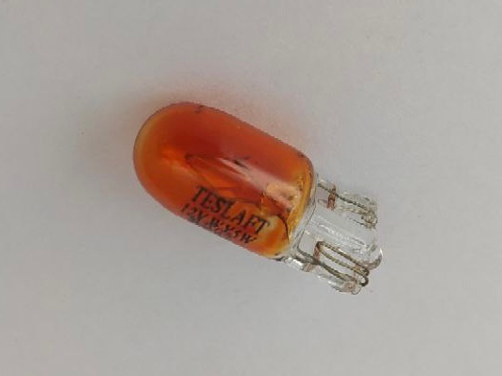 Лампа желтая WY5W 12V 142899 TESLAFT (стеклянный цоколь)1 шт.