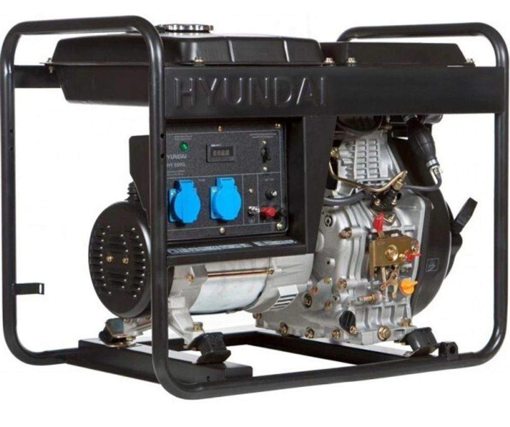 Генератор дизельный с воздушным охлаждением HYUNDAI DHY 6500L открытая