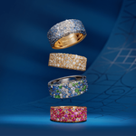 Кольцо с Сапфирами и Цаворитами, R0256-0/45