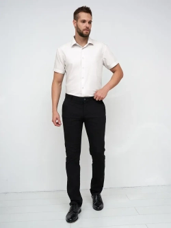 Рубашка приталенная с коротким рукавом