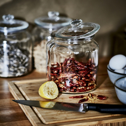 IKEA VARDAGEN  (ИКЕА ВАРДАГЕН)  -  Банка с крышкой, прозрачное стекло, 1,9 л