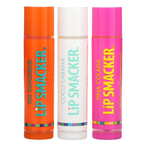 Lip Smacker, бальзам для губ, тропические фрукты, 3 шт. в упаковке, 12 г (0,42 унции)