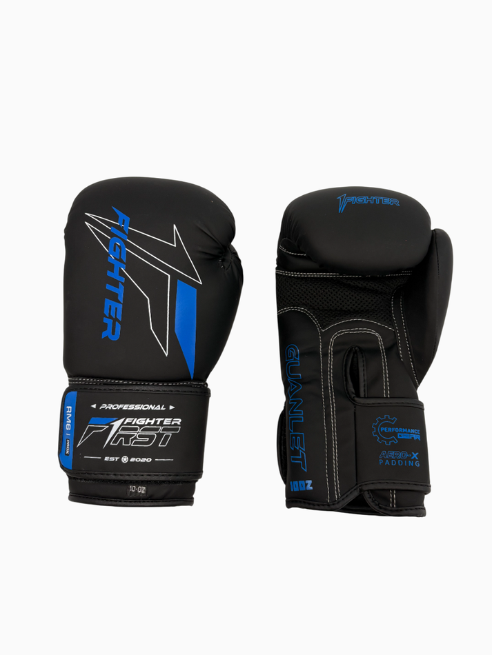 Перчатки боксерские Fighter черно-синие