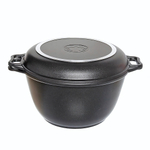 Казан 4л литой алюминий с крышкой-сковородой КМ-к44а