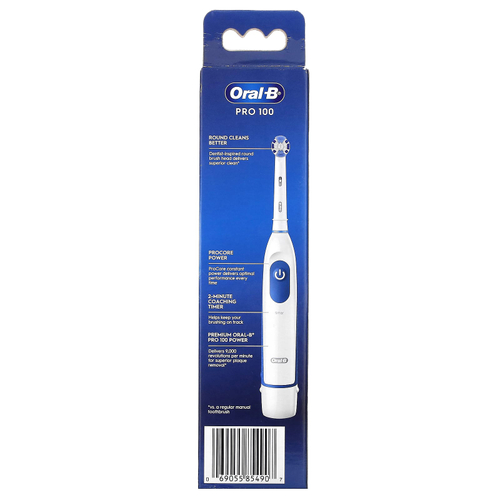 Oral-B, Pro 100, мощная зубная щетка, 1 шт.