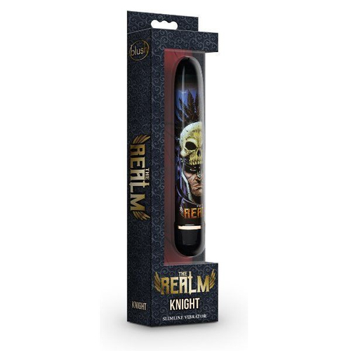 Blush Novelties Knight – классический вибратор из анодированного ABS, мультискоростной, синий, 17,7 см