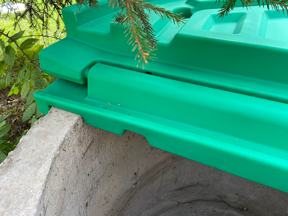 Крышка колодца РОСА зеленая Полимер-Групп(1250x1250x120см;13кг;зеленая) - арт.559273