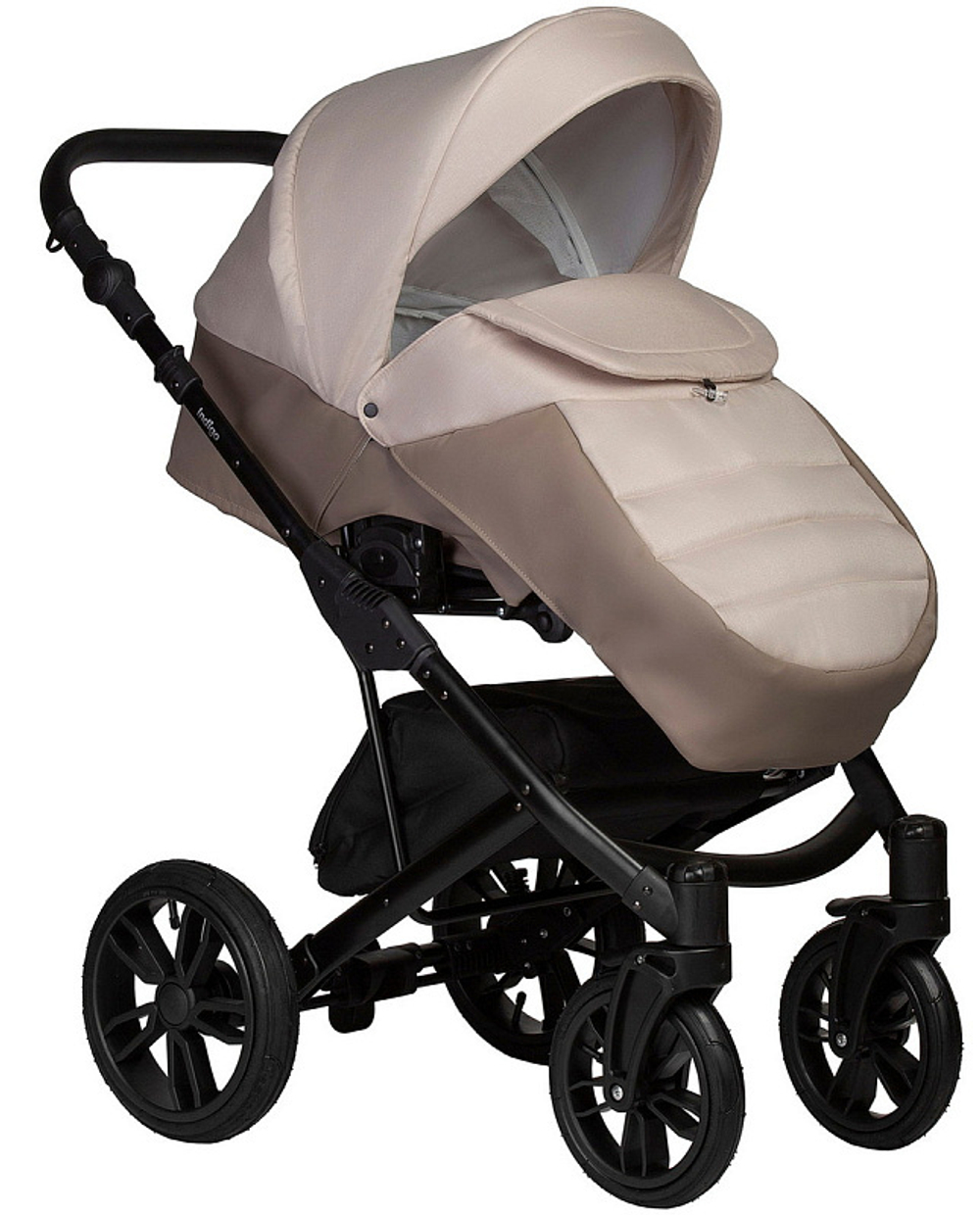 Детская коляска Indigo Mio S 3 в 1 03 т.бежевая кожа+св.бежевый
