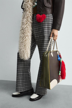 ZARA HARRY LAMBERT X DISNEY КОЖАНАЯ СУМКА-ШОПЕР, КОРИЧНЕВЫЙ