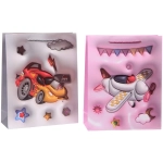 Пакет подарочный «Самолет» 26*32*10 см, микс