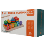 Развивающая игрушка деревянная Сортер гвозди 4 шт + рыбалка, коробка C-41848