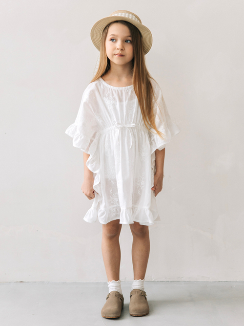 Туника пляжная из шитья, Белый