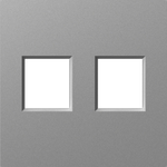 Накладка 2-я для розеток RJ45, TV, SAT, сталь, серия A07