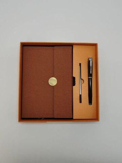 Блокнот подарочный А5 с ручкой О-коричневый (7725-2)