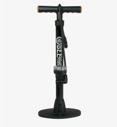 Насос BEE PUMP ручной-напольный, под ниппель AV/FV, с манометром, 38x480мм, пластик, черный (12)