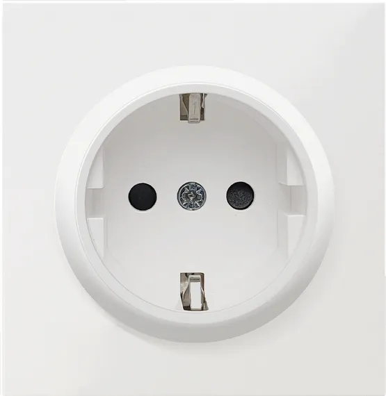 Donel R98 белый накладка для розетки Schuko с заземлением, со шторками 16A 250 В~, серия DA