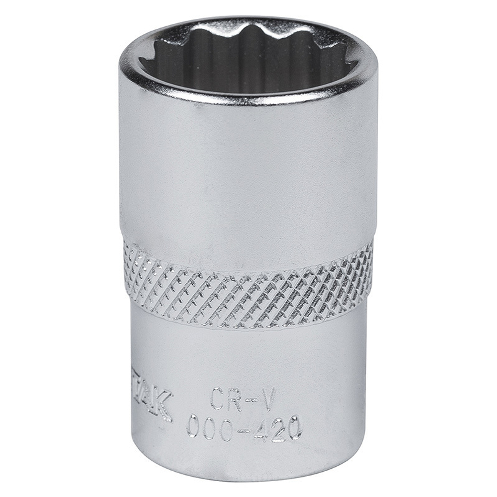 МАСТАК (000-42019) Головка торцевая стандартная двенадцатигранная 1/2", 19 мм