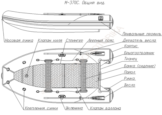 Надувная лодка Фрегат M-370 С