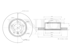 Диск тормозной передний UNIO BRD-20321