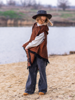 Пончо женское шерстяное