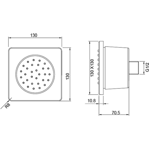 Боковая форсунка Aquatek AQ2099CR Хром