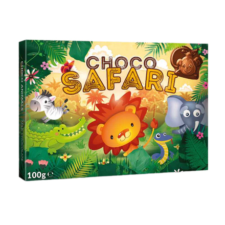 Hibbi Choco Safari / Hibbi Friends молочный шоколад с пралине 100г
