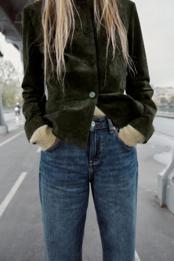 ZARA ДЖИНСЫ Z1975 WIDE LEG УКОРОЧЕННЫЕ С ВЫСОКОЙ ПОСАДКОЙ, СИНИЙ