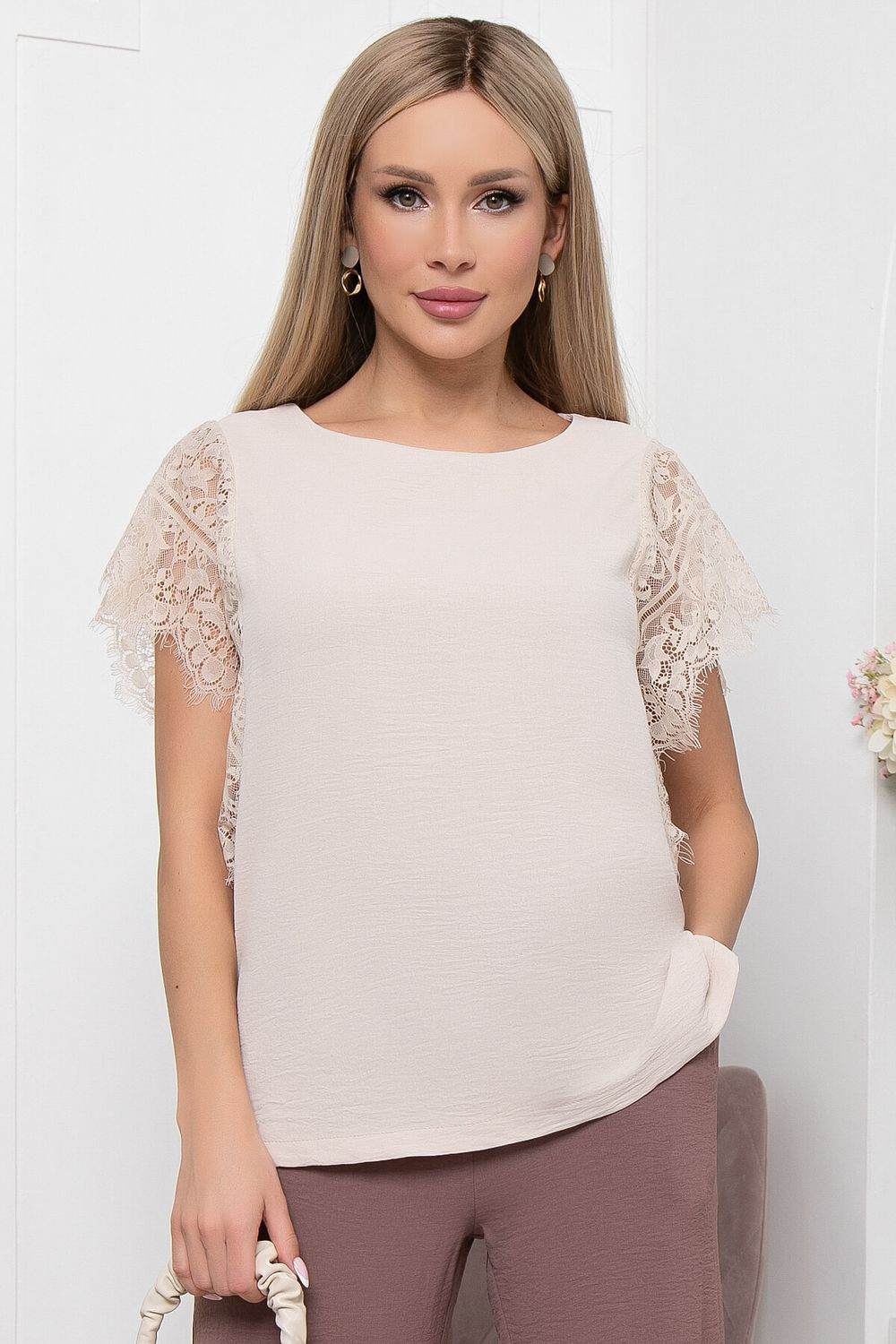 Блуза "Мадина" (экрю) Б5957 LT Collection (Акция)