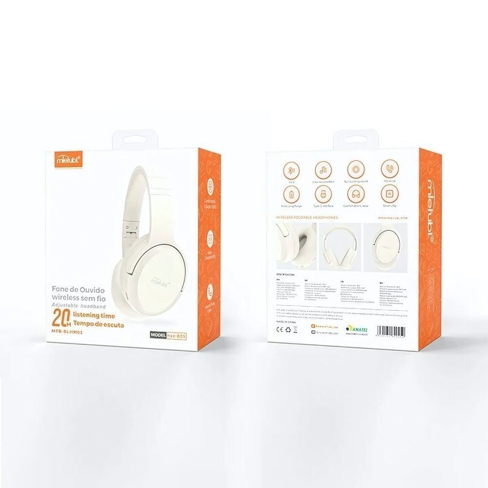Bluetooth - гарнитура Mietubl MTB-BLHM01, накладные, BT5.3, 300mAh White