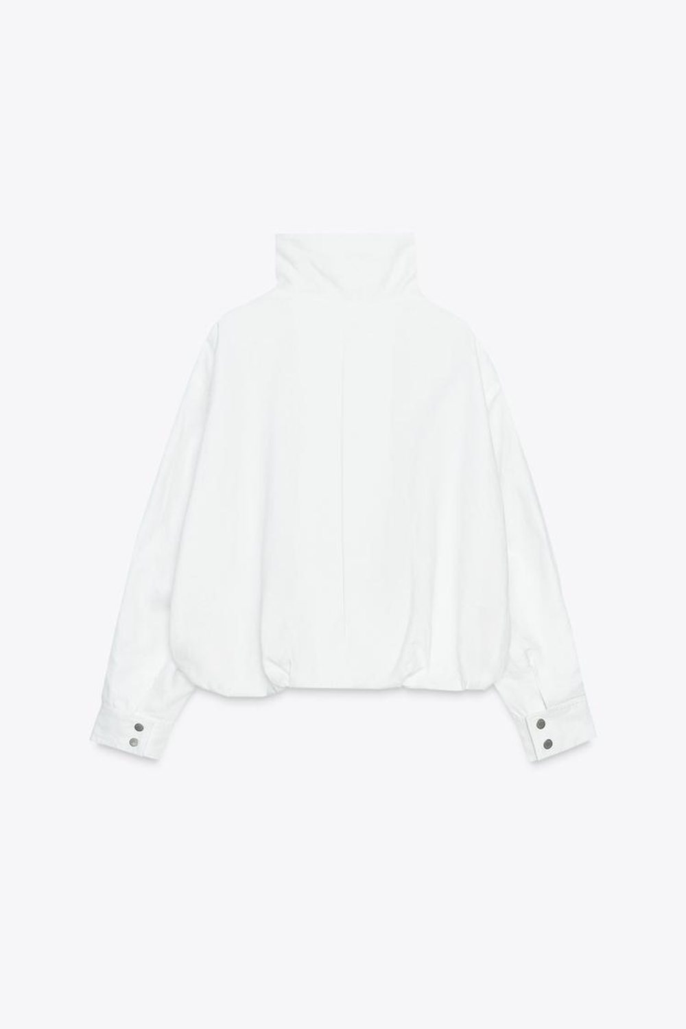 ZARA БОМБЕР ИЗ 100% ЛЬНА — ZW COLLECTION, БЕЛЫЙ