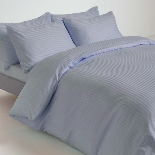 Комплект постельного белья Сатин страйп (Деним, 100% хлопок, 135 гр/м2)