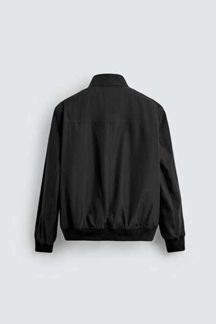 ZARA СТЕГАНАЯ КУРТКА WATER REPELLENT, ЧЕРНЫЙ