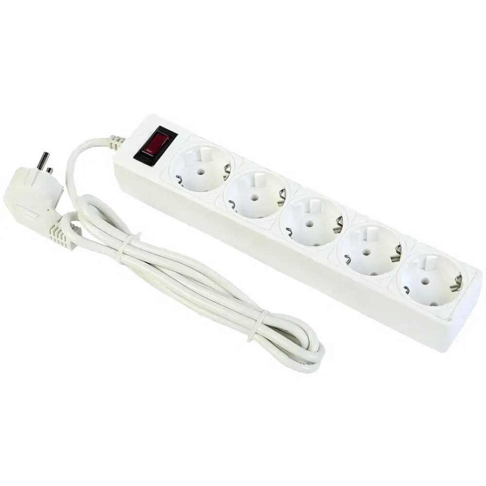 Сетевой фильтр SmartBuy One 5гнёзд 1.8м 2200Вт белый (45)